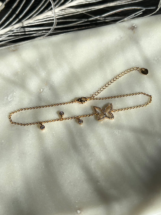 Butterfly anklet