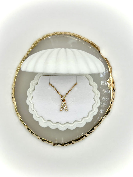Stone letter necklace